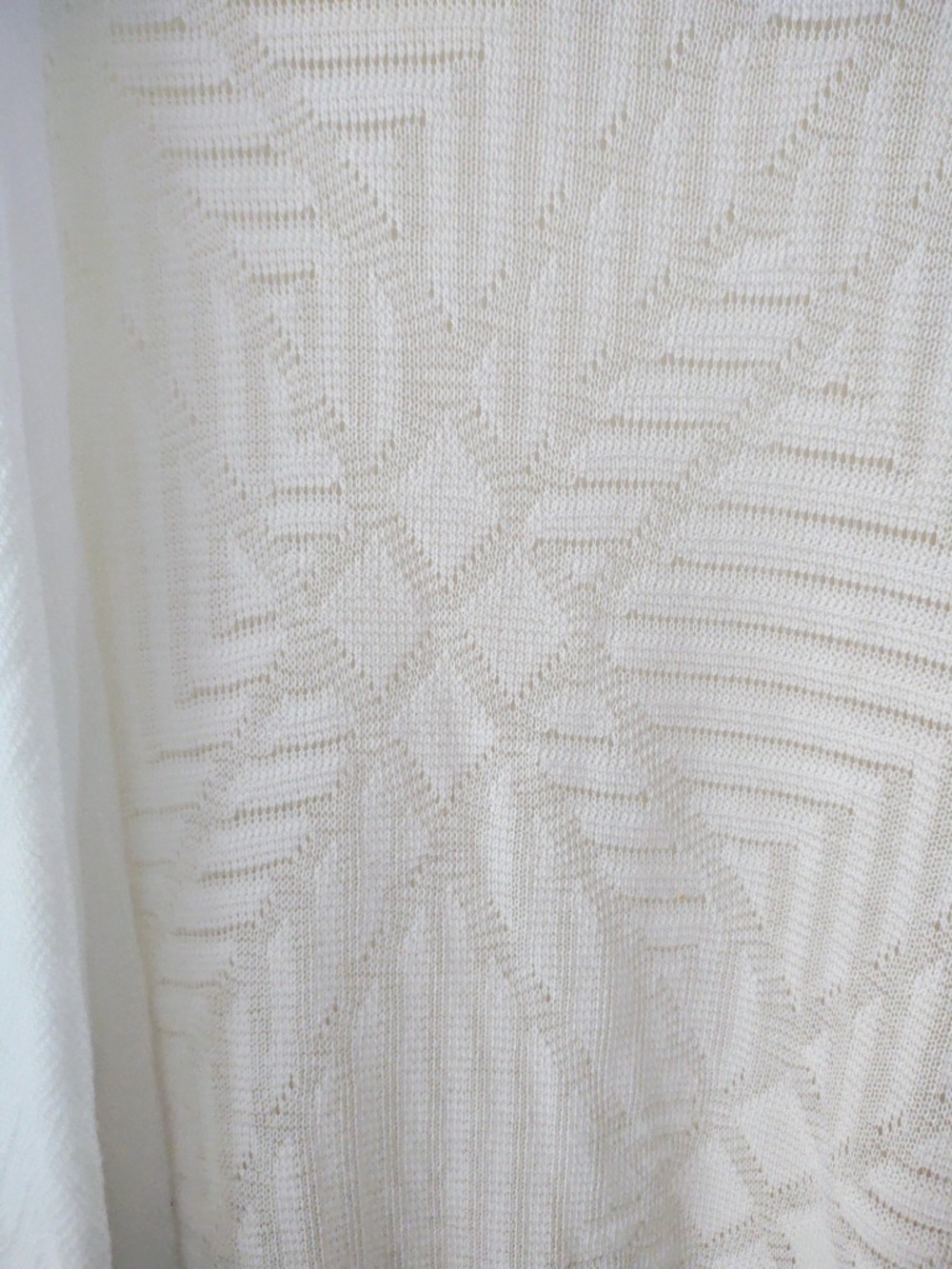EUC Medium Jones Sport White Sheer Waterfall Open Front Long Sleeved Cardigan - Picture 3 of 5